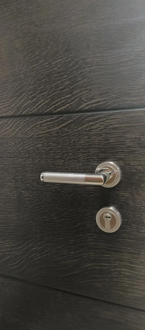 Helas Premium sigurnosna vrata – detalj kvake, tamna obloga